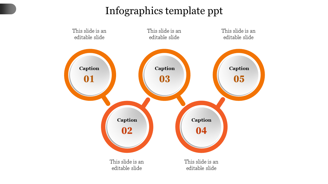 infographics template ppt-Orange